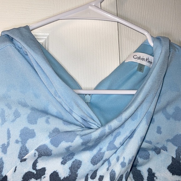 Calvin Klein Blue and Black Patterned Blouse - Picture 3 of 7